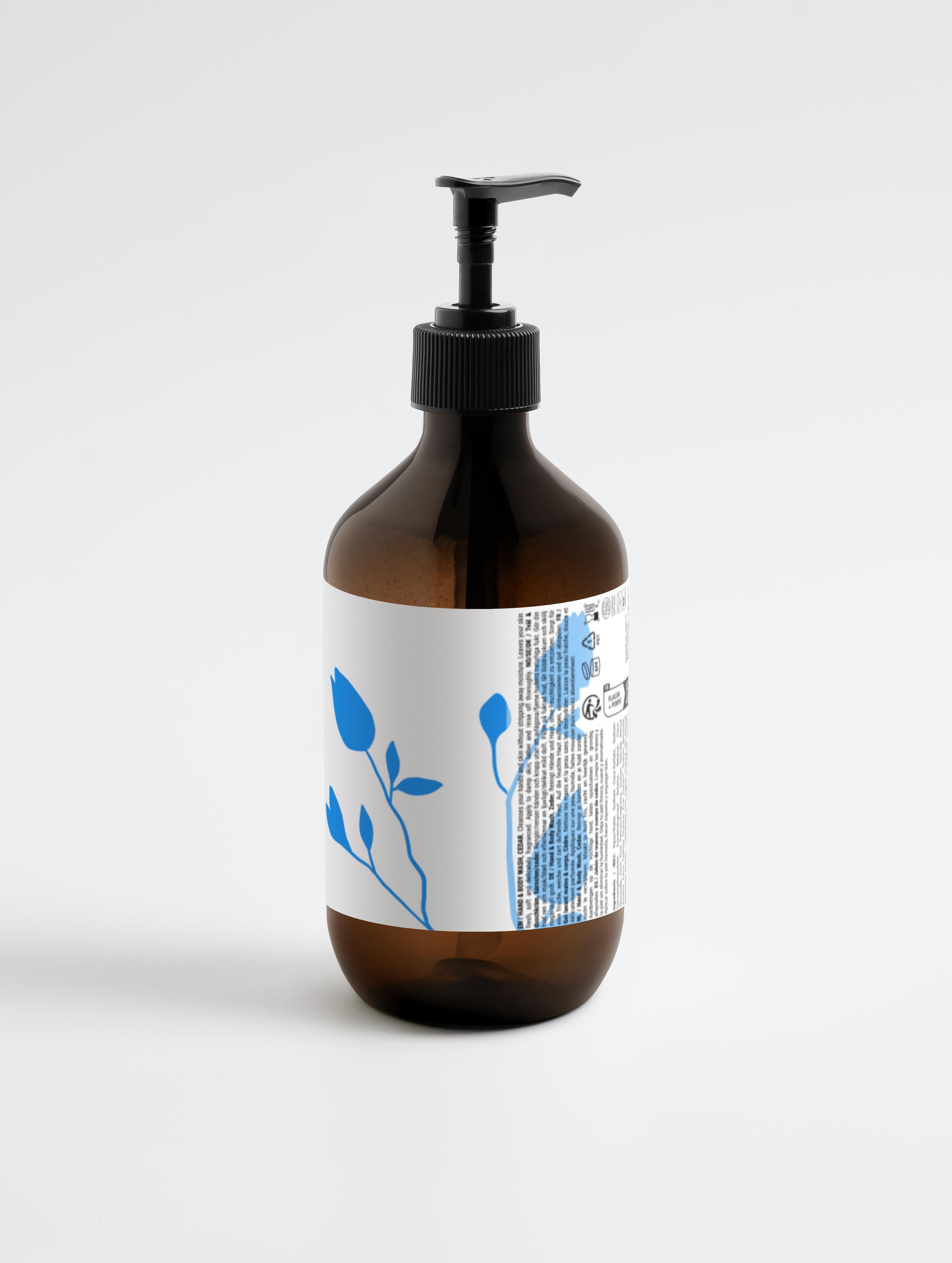 Hand & Body Wash, Peppermint & Dark Cedar